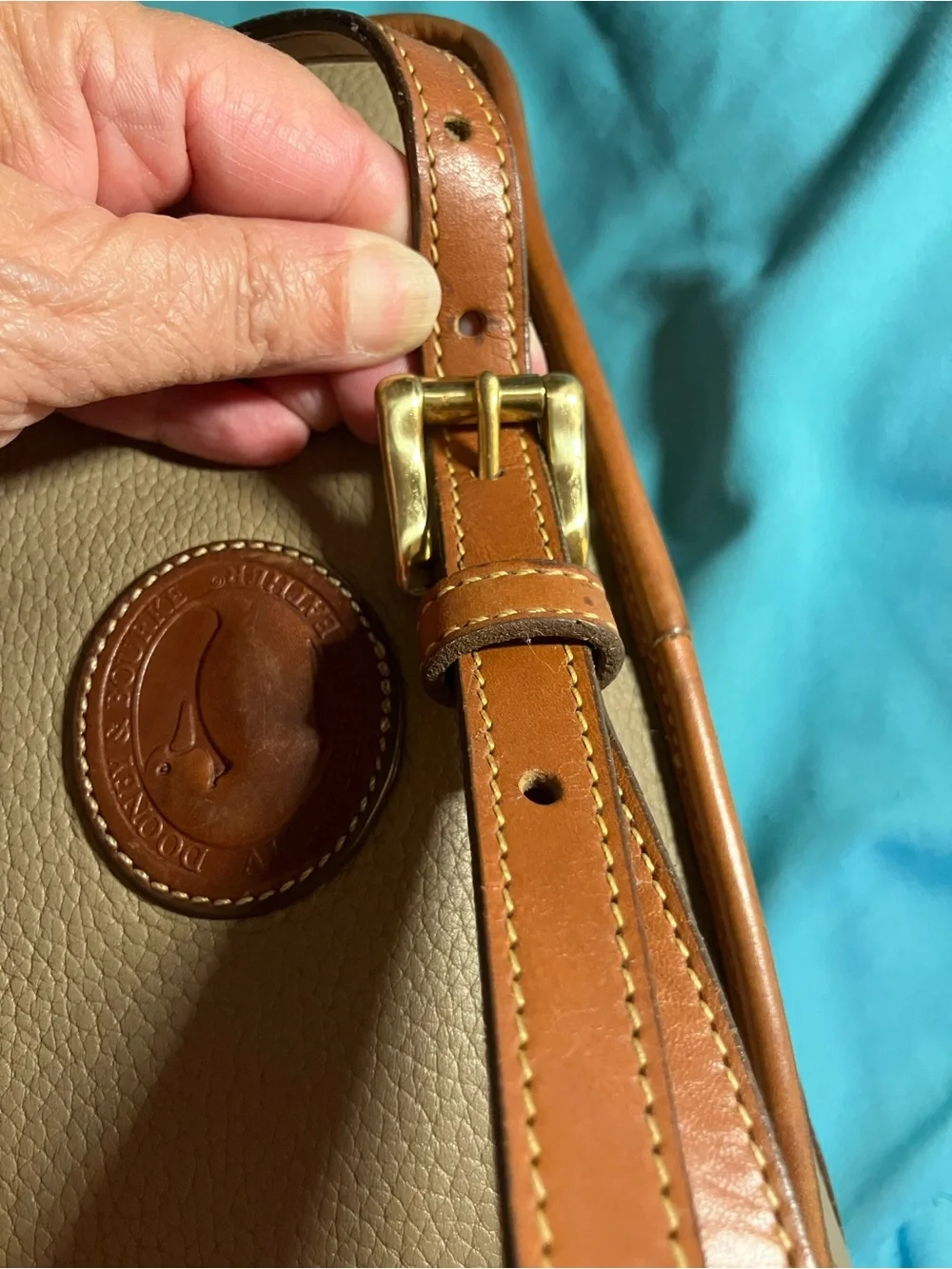 Vintage 80s Dooney & Bourke Over-Under Equestrian Crossbody
